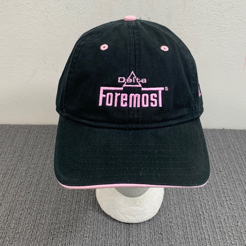 Delta Foremost Baseball Hat Womens OSFM Black Pink Shine in '09 Triangle Sport